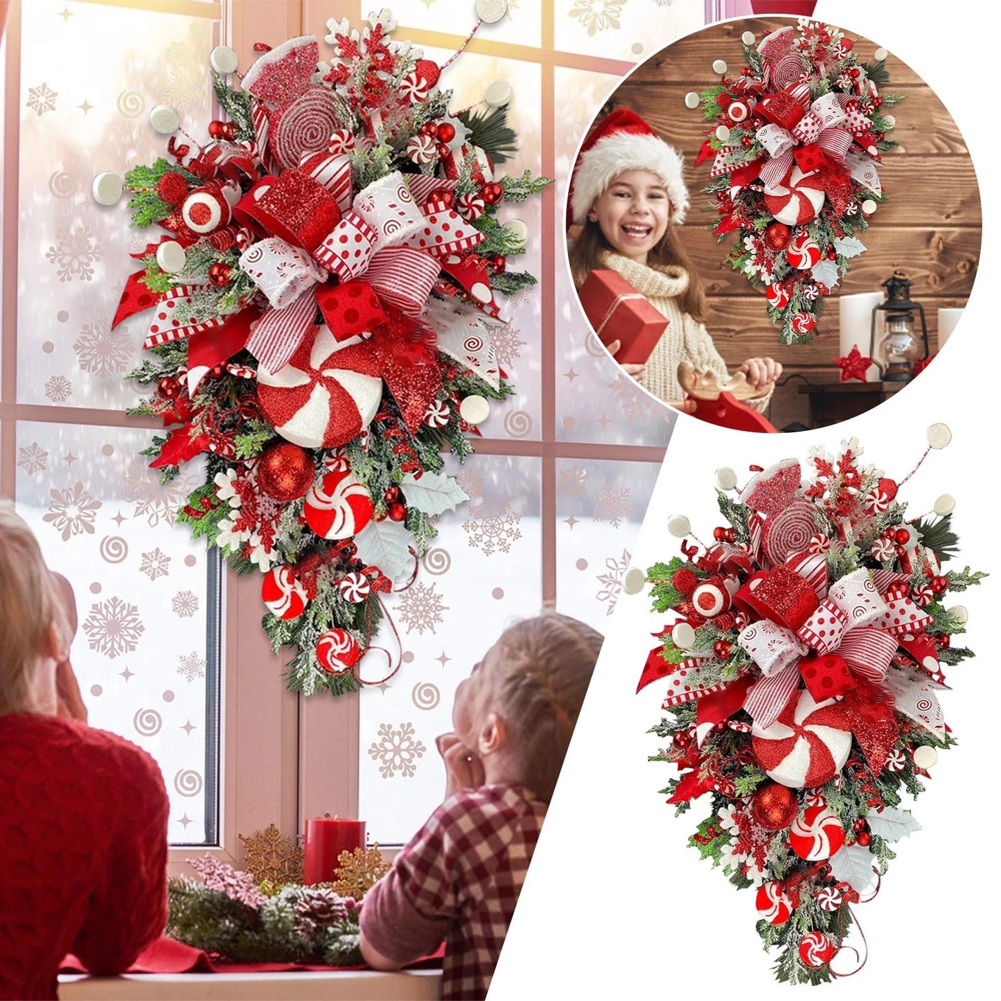 Christmas Upside Down Tree Door Wall Decoration