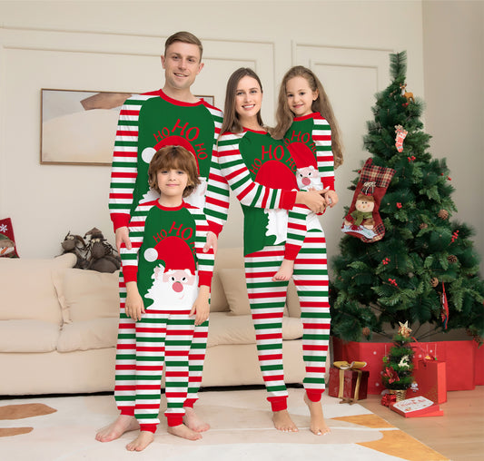 Old Man Striped Christmas Homecare Pajamas