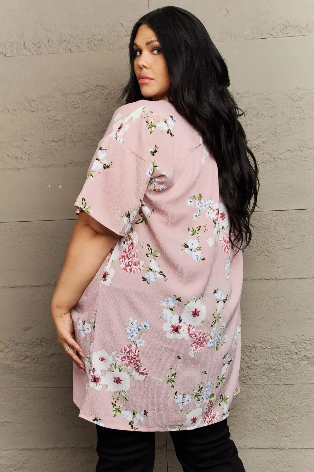 Justin Taylor Aurora Rose Floral Kimono - Sweet Wildflower Boutique