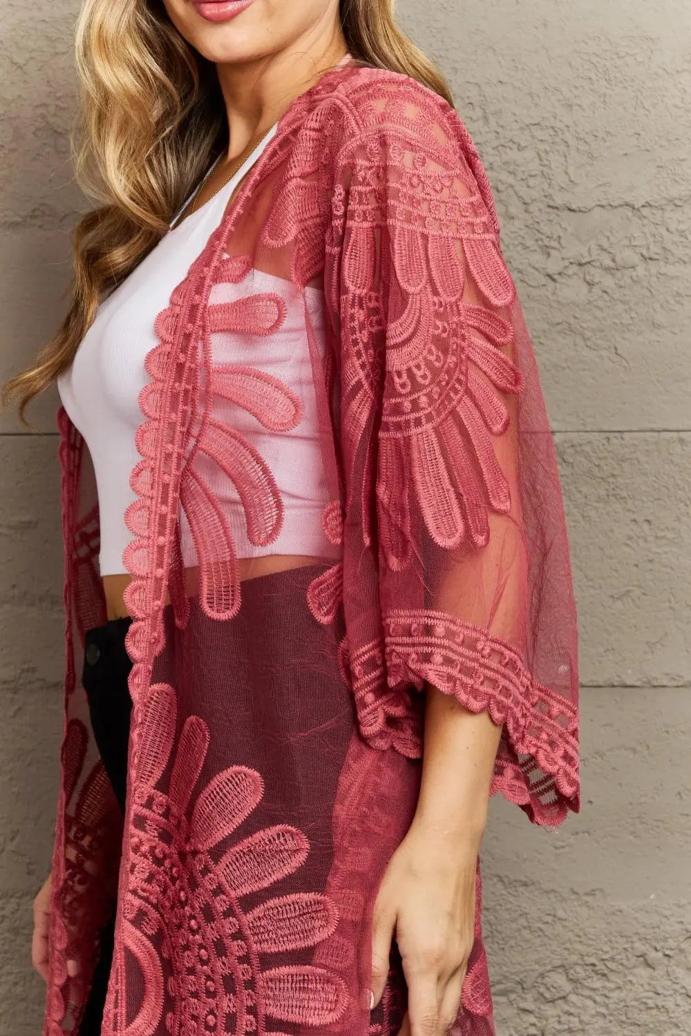 Justin Taylor Legacy Lace Duster Kimono - Sweet Wildflower Boutique