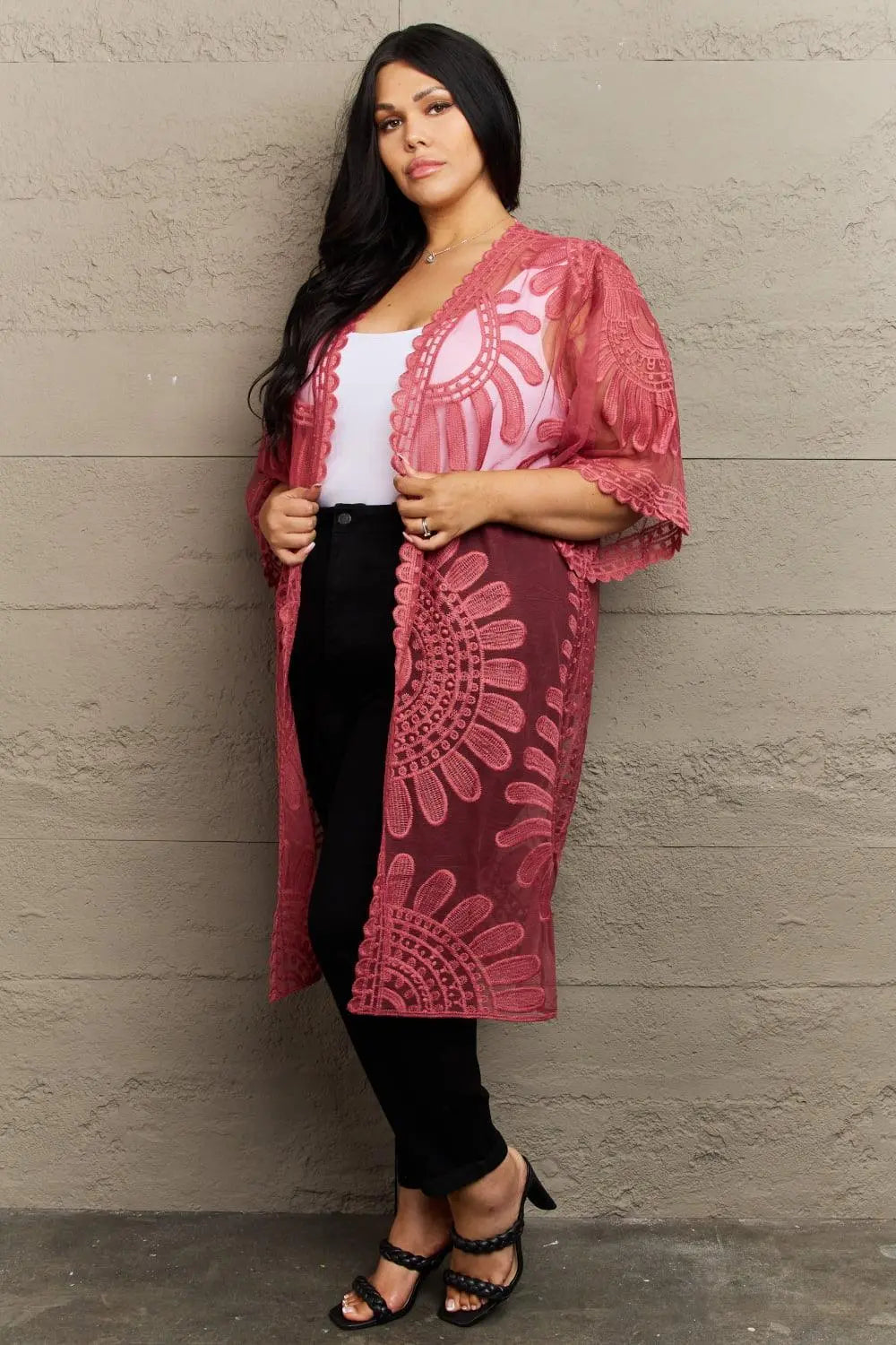 Justin Taylor Legacy Lace Duster Kimono - Sweet Wildflower Boutique