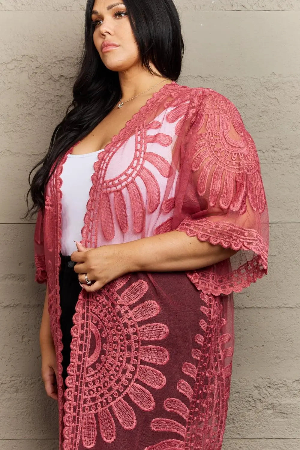 Justin Taylor Legacy Lace Duster Kimono - Sweet Wildflower Boutique