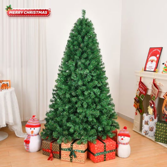 6FT Realistic Pre-Lit Green Spruce Artificial Holiday Christmas Tree