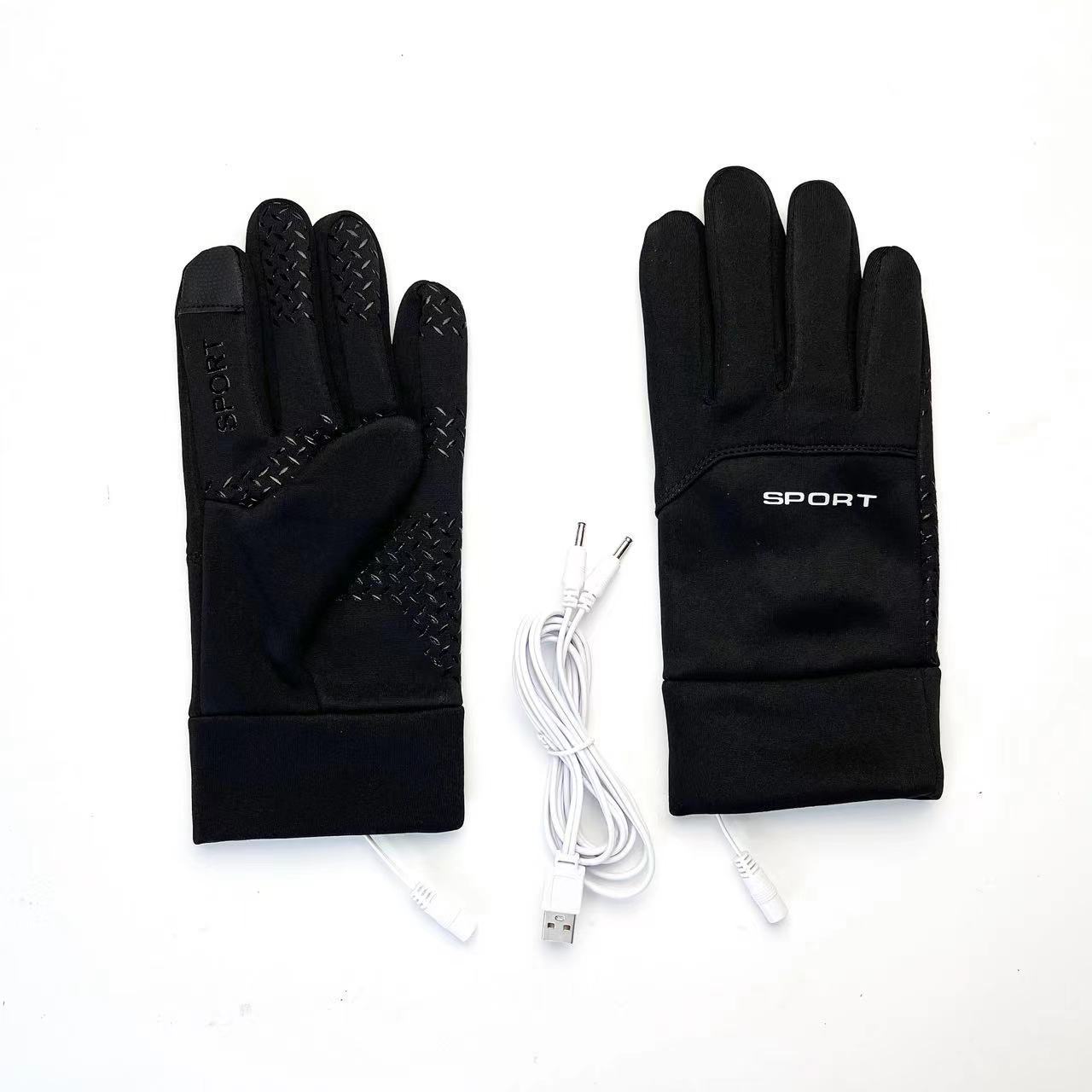 USB Electric Heating Gloves Cycling Warm Keeping Sports Touch Screen Waterproof