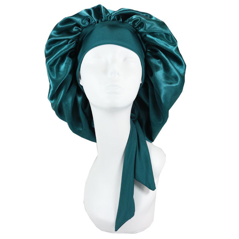 Lace-up Hair Care Silk Nightcap