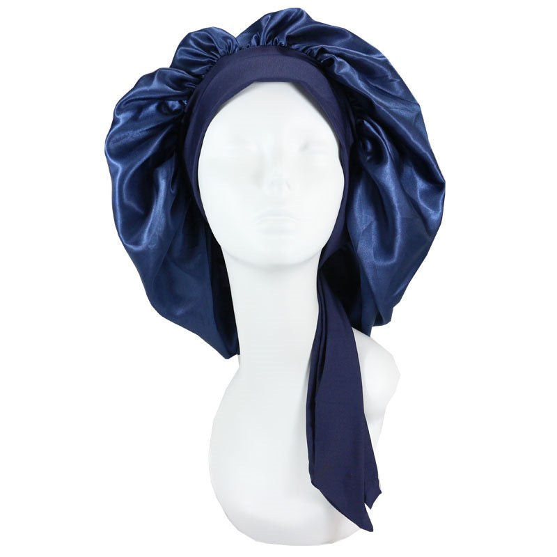 Lace-up Hair Care Silk Nightcap