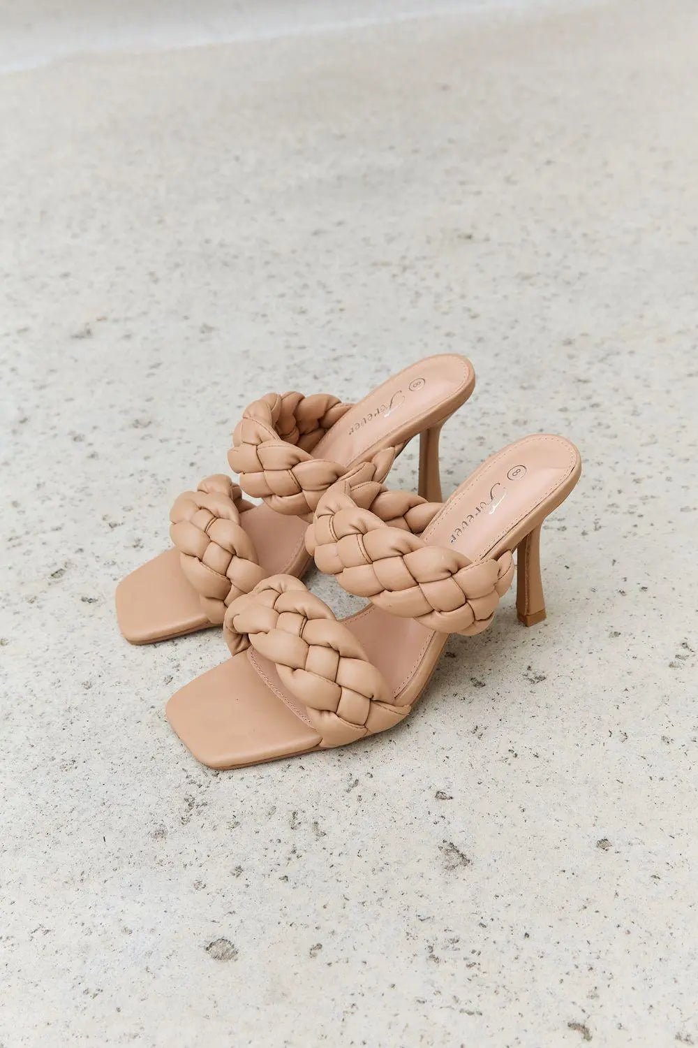 Forever Link Double Braided Strap Mule Heels - Sweet Wildflower Boutique