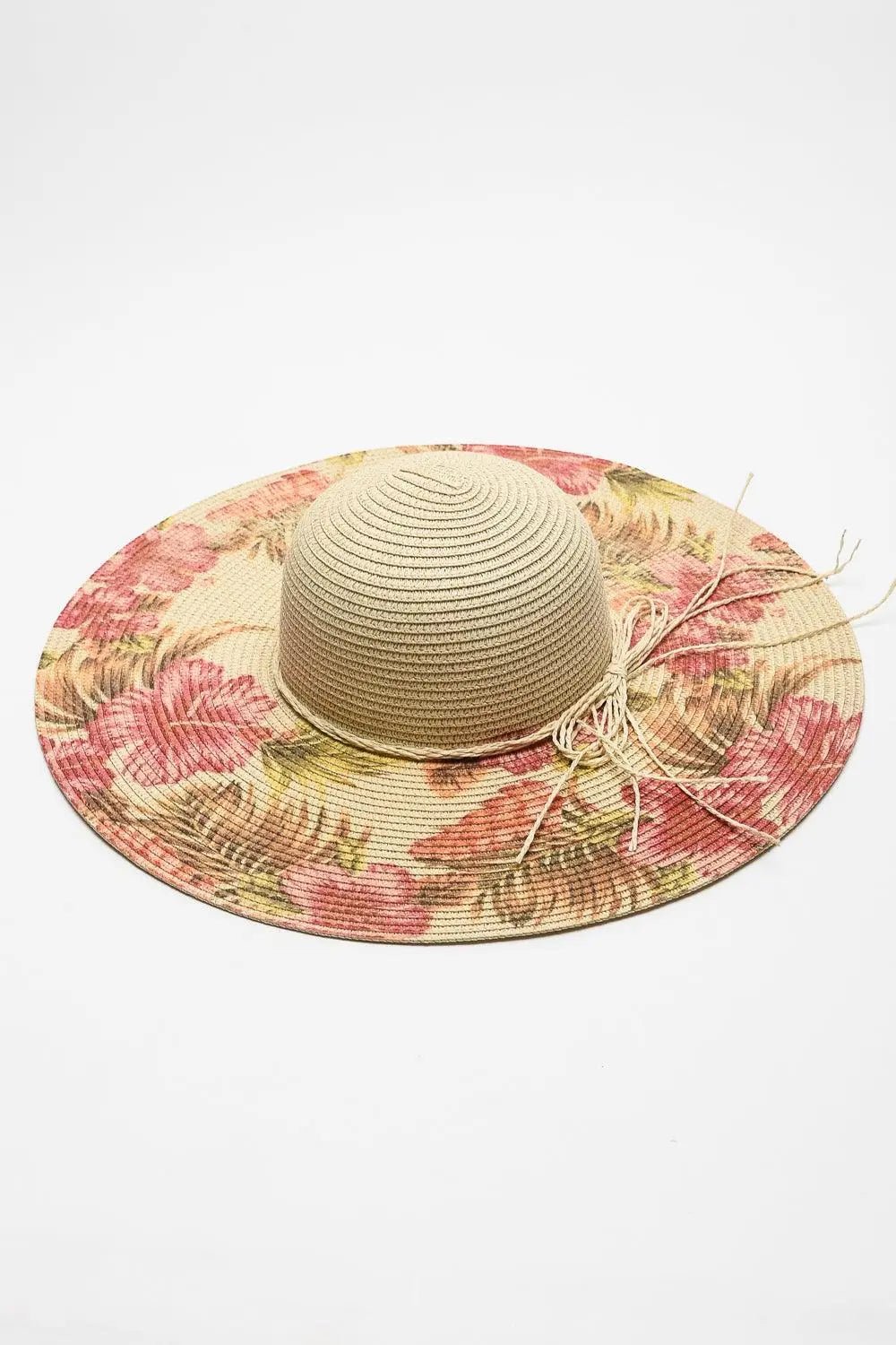 Justin Taylor Floral Bow Detail Sunhat - Sweet Wildflower Boutique