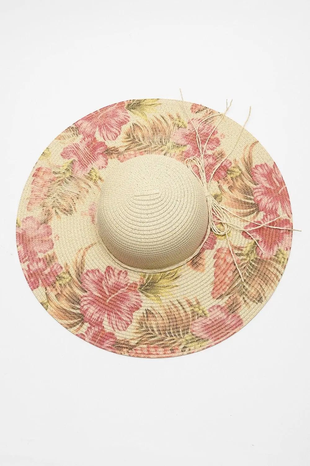 Justin Taylor Floral Bow Detail Sunhat - Sweet Wildflower Boutique