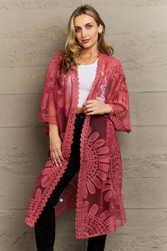 Justin Taylor Legacy Lace Duster Kimono - Sweet Wildflower Boutique