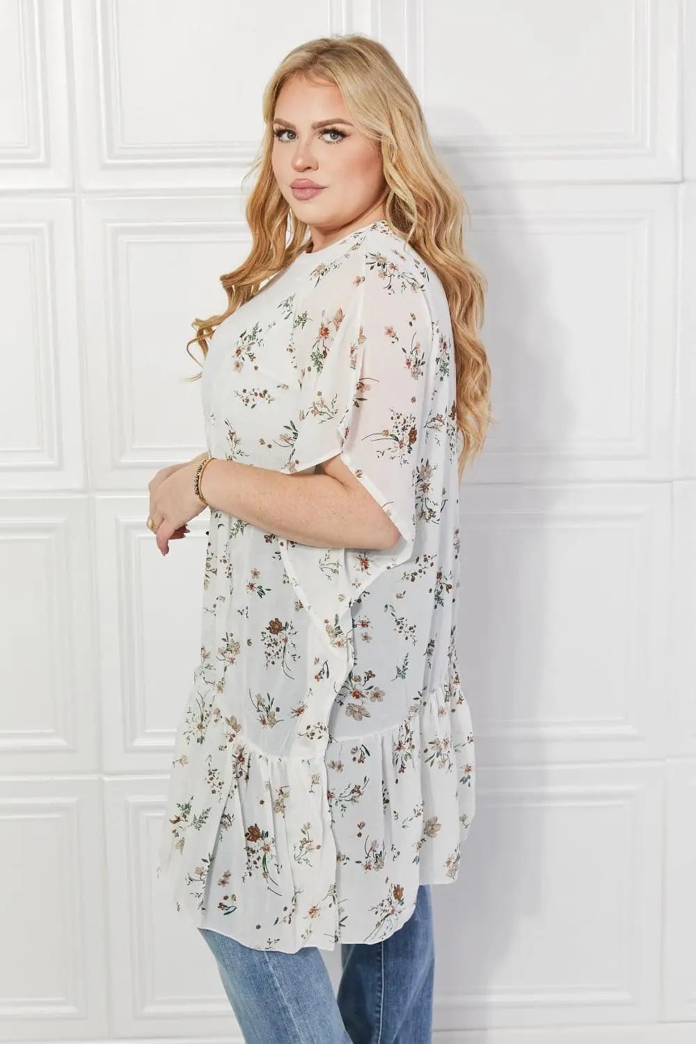 Justin Taylor Meadow of Daisies Floral Kimono - Sweet Wildflower Boutique