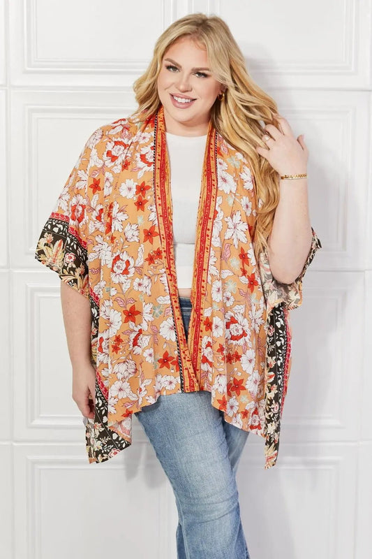 Justin Taylor Peachy Keen Cover-Up Kimono - Sweet Wildflower Boutique