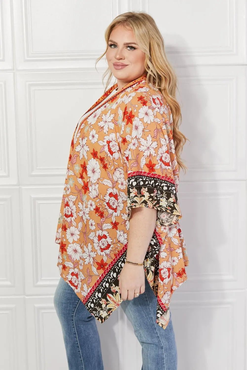 Justin Taylor Peachy Keen Cover-Up Kimono - Sweet Wildflower Boutique