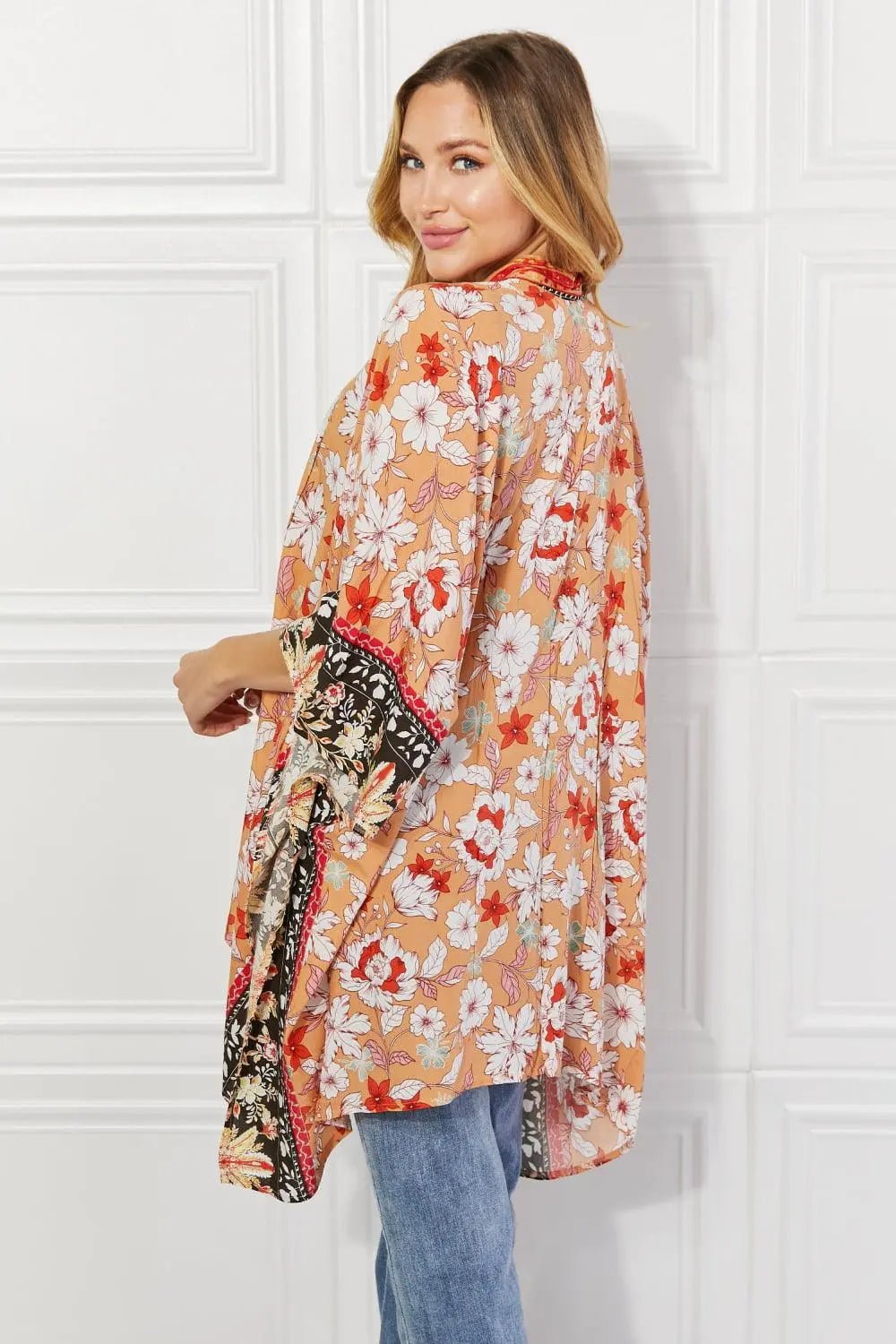 Justin Taylor Peachy Keen Cover-Up Kimono - Sweet Wildflower Boutique